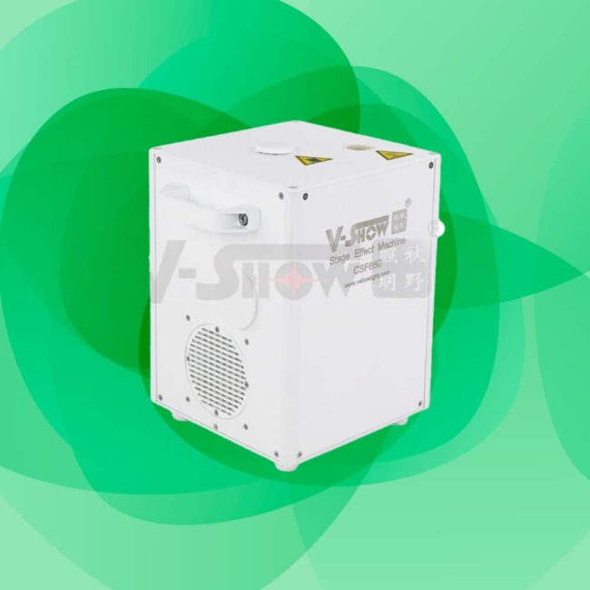 A V-Show 650W-os mini hideg szikra tűzijáték egy innovatív színpadi effekt készülék, amely lehetővé teszi a látványos tűzijáték-szerű effekteket biztonságos körülmények között. Ezt a készüléket főleg szakmai rendezvényeken és DJ alkalmazásokban használják, köszönhetően az egyszerű kezelhetőségnek és a DMX512 vagy távirányító általi vezérlésnek.